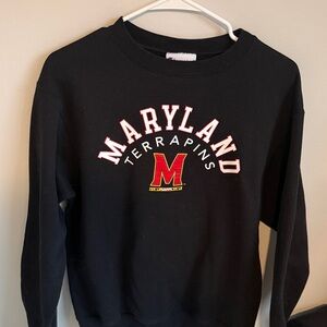 Champion Black Maryland Terrapins Crewneck Sweater